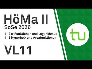 VL 11: Hyperbelfunktionen und Umkehrfunktionen - TU Dortmund, Höhere Mathematik II (BCI/BW/MLW)