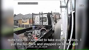 Binmen say their lives are being put in danger by drivers mounting pavements to get round rubbish lorries. Waste firm Biffa's recorded more than 4,000 incidents in the UK in a month. | BBC Birmingham