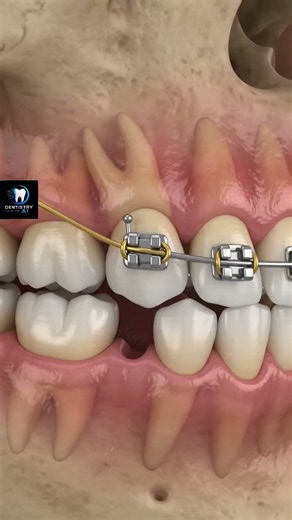 How Braces Bring an Impacted Canine Into Position Amazing Smile Transformation #orthodontics#dental