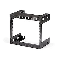 2-Post 8U Heavy-Duty Wall-Mount Network Rack, 19" Open Frame Server Rack, 12" Deep, Wall Mount Data