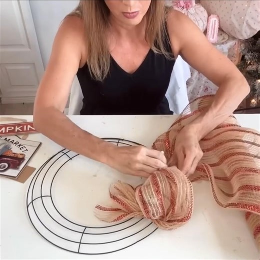 7.9K views · 143 reactions | Let’s create a cute fall wreath using Dollar Tree deco mesh, ribbon, sign and pumpkin cutouts.  | Olivia's Romantic Home DIY | Facebook