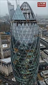 런던의 상징 ‘거킨 타워’는 어떻게 만들어졌을까? 초고층 건설 과정 공개 Gherkin Tower Construction Process