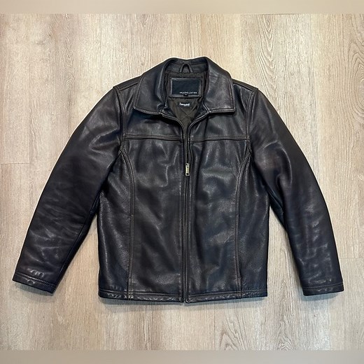 Men's Black/Brown Wilson’s Leather Jacket with 3M Thinsulate lining