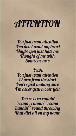 attention #lyrics