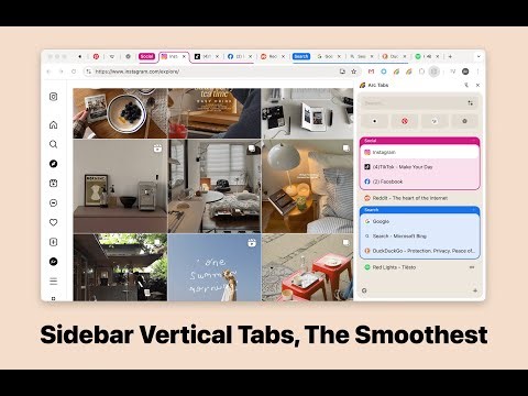 Arc Tabs - Chrome Sidebar Vertical Tabs for You