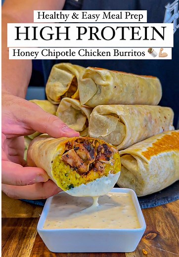 Healthy High Protein Chipotle Chicken Burritos Recipe