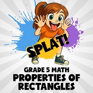 Properties of Rectangles SPLAT! Math Game - No Prep Grade 5 Review