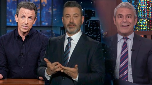 Jimmy Kimmel gets emotional over Donald Trump's win, one of many late-night talk show reactions to the presidential election. | Entertainment Tonight