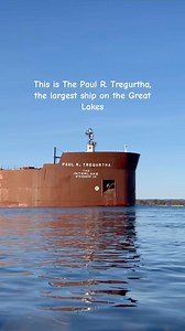 One minutes and 21 seconds to see the largest freighter in the Great Lakes pass by. This is the Paul R. Tregurtha. #freighter #saultstemarie #boatnerd | MI Playground