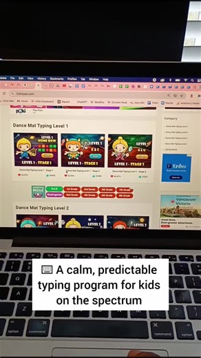 Kimberly - Biblical homemaking for homeschoolers on Instagram: "⌨️ If you’re a homeschool mom looking for an autism-friendly way to help your child build typing skills, as a former special education teacher and behavioral therapist, I can’t recommend KidzType enough! So many programs are loud, busy, or overwhelming. KidzType is calm, clean, and predictable. It’s completely free, sensory-friendly, and designed in a way that helps autistic learners feel safe and supported while they grow. The less