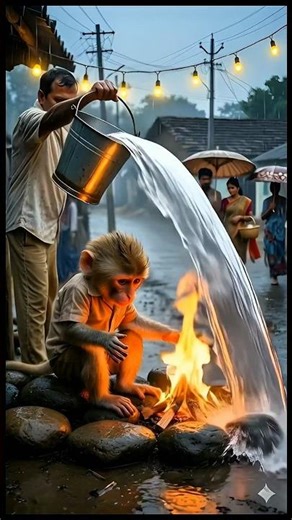 Poor baby monkey emotional story 😭 #viral #monkey #Ai #short