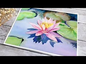 Realistic Watercolor Painting Tutorial: Lotus Flower