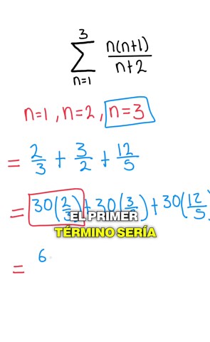 En este video resolvemos paso a paso la sumatoria sigma de n(n 1)/(n 2) #matematica #sumatoria #aprendeentiktok #FYP #foryou #sigma #math