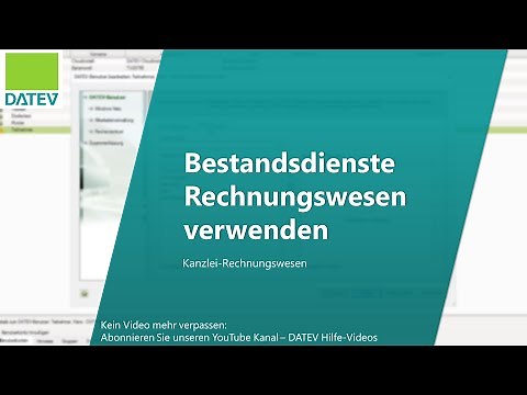 Bestandsdienste Rechnungswesen verwenden