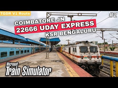 🔴 Live | 22666 COIMBATORE JN - KSR BENGALURU | UDAY EXPRESS | #msts | BigWheel Sim