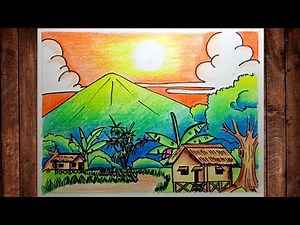 Very Easy Province Scenery Drawing || #Scenery