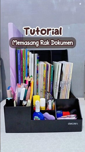 Tutorial memasang rak buku / dokumen dan alat tulis plastik dari Deli 3 / 4 sekat #rak #rakbuku