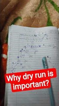 Dry run is important #coding #problemsolving #computerscience #college