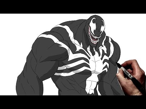 How To Draw Venom | Step By Step | Marvel Rivals