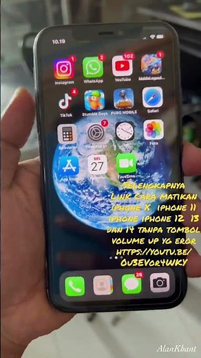 Cara matikan iphone hanya 1 tombol yg tombol vol up tidak Fungsi dan tanpa masuk pengaturan #iphone