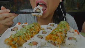 Suella on Instagram: "Seasoned rice and raw fish always hit the spot ... how you doing? À la Joey from Friends. Link in my bio #youtube #suellasmr #asmr #foodie #mukbang #eatingshow #asmrcommunity #instafood #eatingsounds #food #soothing#calming #foodporn #yummy #satisfying #delicious #suellies#sushi"