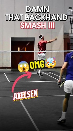 Viktor Axelsen's Insane Backhand Smash in Badminton