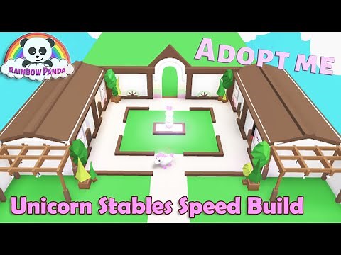 Adopt Me Speed Build | 🦄 Unicorn Stables Pet Room Glitch Build 🦄