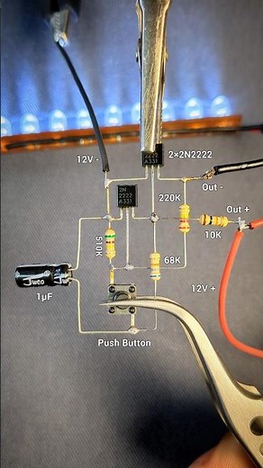 Single push button ON OFF switch | latch switch circuit