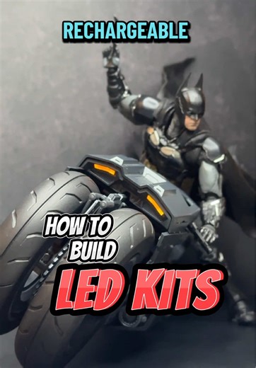 How to build rechargeable LED kits! #fyp #foryoupage #LED #batman #dccomics