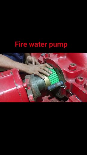 The gland rope of the fire water pump is being installed #fire #water #pump #usa #work #mechanical | Mill Wright Technician