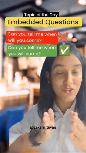 Learn embedded questions in English - A rare grammatical error #grammar #english