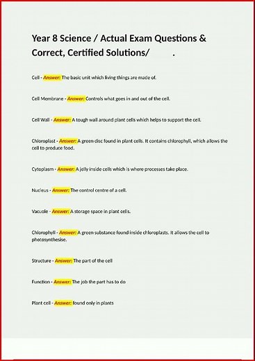 #learnexams Year 8 Science Actual Exam Questions En Correct Certified So video