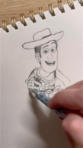 Drawing Woody from Disney Toy Story (Part 1 of drawing)
