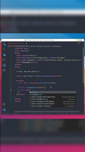 Input warna di HTML dengan input type color