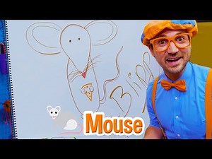 How To Draw A Mouse - EASY ART FOR KIDS! | Blippi's Drawing Lesson