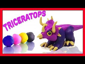 Triceratops - Cum sa faci un dinozaur din plastilina