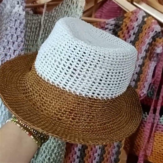 😍Sombrero tejido a crochet ganchillo #ganchillo #crochet #handmade😍
