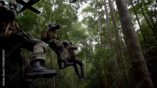 Helicopter, rescue, extraction, military, operation! Watch as a skilled team executes a dynamic rescue operation from a helicopter, showcasing teamwork and precision in challenging environments.