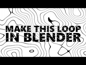 How To Make a Looping Height Map Animation in Blender