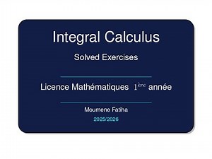 Integral Calculus – Solved Exercises
