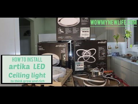 How to replace a Ceiling light Fixture and Switches Artika LED lights - Start to Finish
