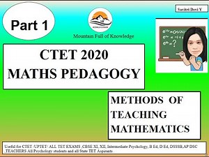 Maths Pedagogy | PART 1 | Methods of Teaching Mathematics |Lecture Method| CTET 2020|Complete Notes