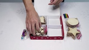 OurWarm 40PCS Wooden Christmas Ornaments Unfinished Wood Slices with Holes, Christmas Crafts DIY Centerpieces Wooden Ornaments to Paint Hanging Decorations Perfect Christmas Gifts for Kids, 4 Styles