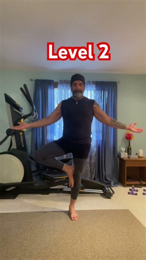 Let’s work on balance by practicing tree pose