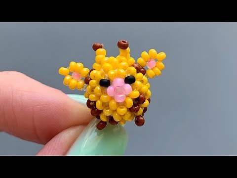 How to make a beaded giraffe. Mini amigurumi
