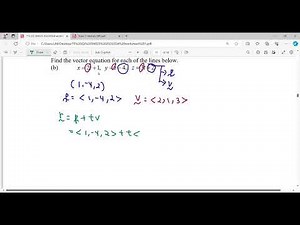 T5 Q12b Line Equation (Parametric VS Vector Form) SM025