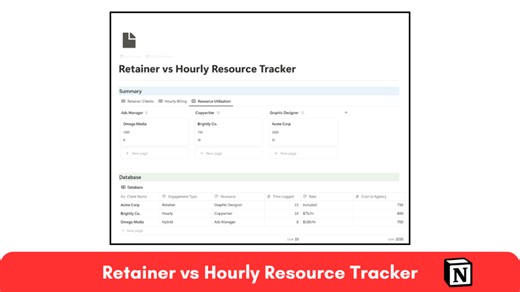Retainer vs Hourly Resource Tracker