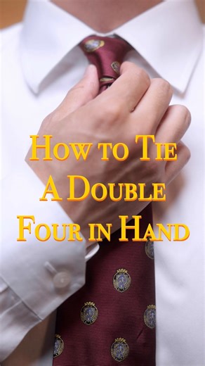 How to tie a double four in hand knot ( easy and simple )💡 . . #tieknot #styletips #mensfashiontips | Mrvlstyle