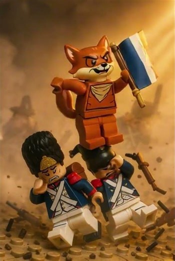 The Fox vs Napoleon #animation #animals #lego #napoleon #youtubeshorts #history
