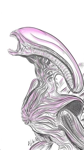 Alien Xenomorph Speedpaint #alien #xenomorph #aliens #art #fyp #drawing #speedpaint #ibispaintx